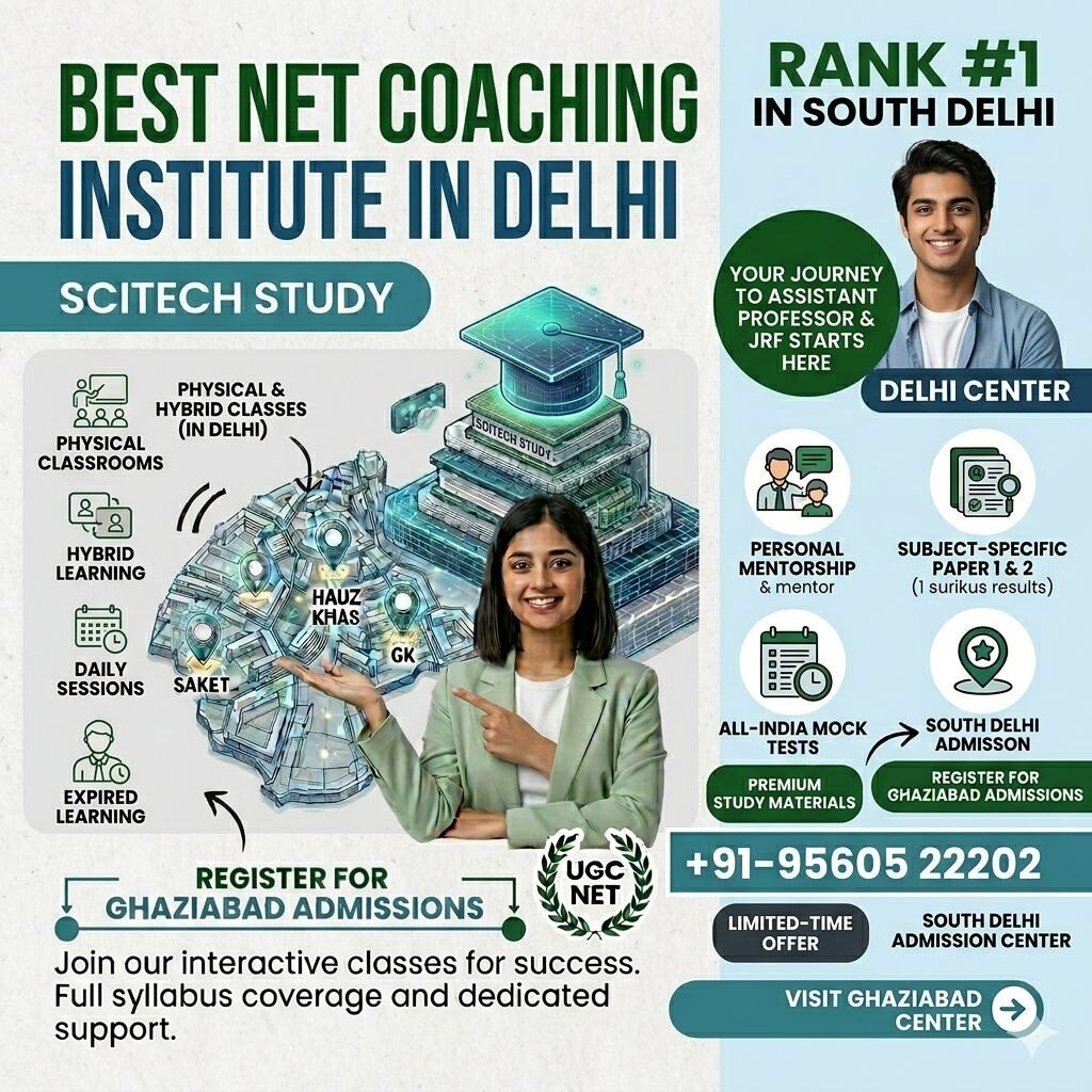 Why Scitech Study is the Best NET Coaching Institute in Delhi