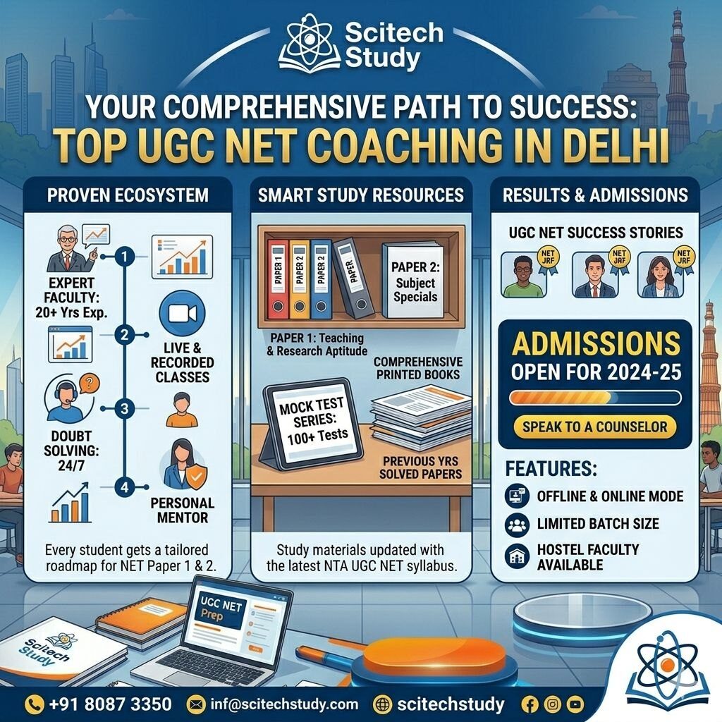 Why Scitech Study is Rated the Top UGC NET Coaching in Delhi