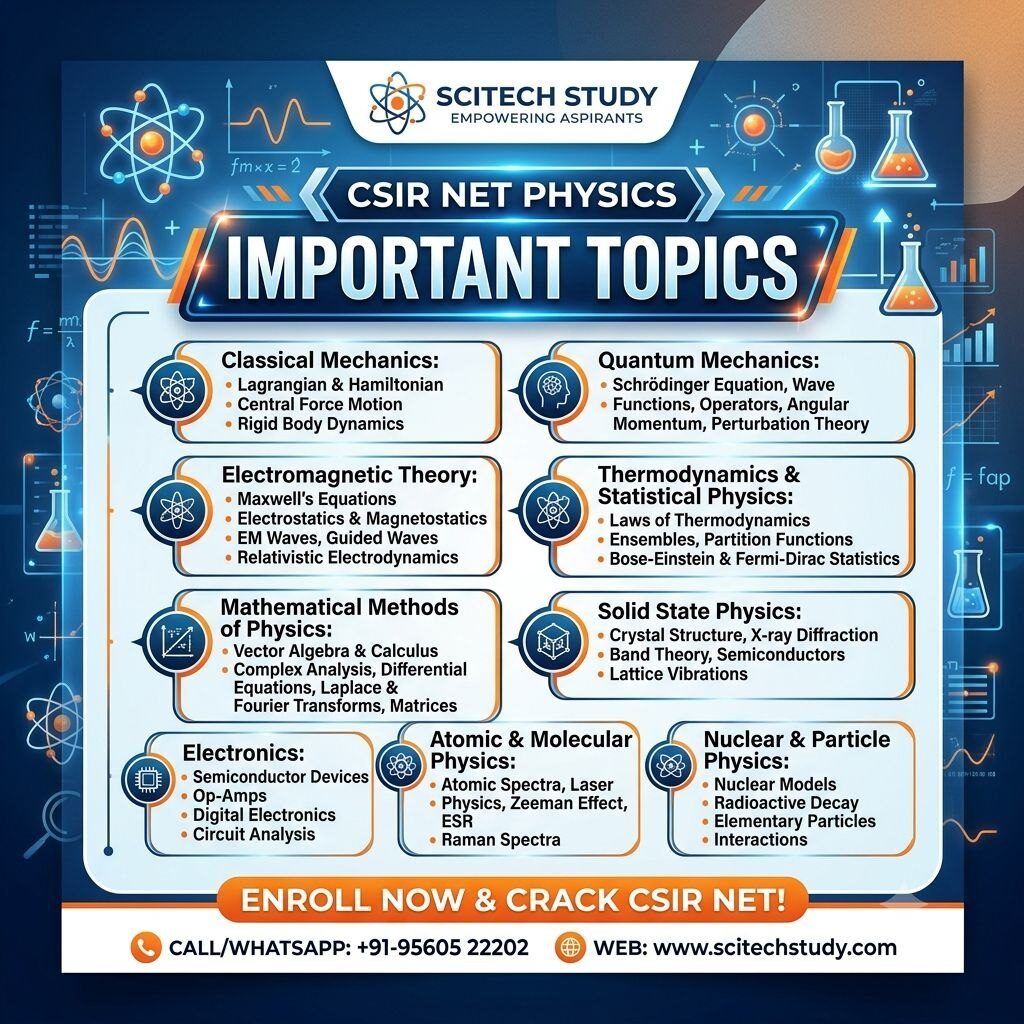 CSIR NET Physics Important Topics